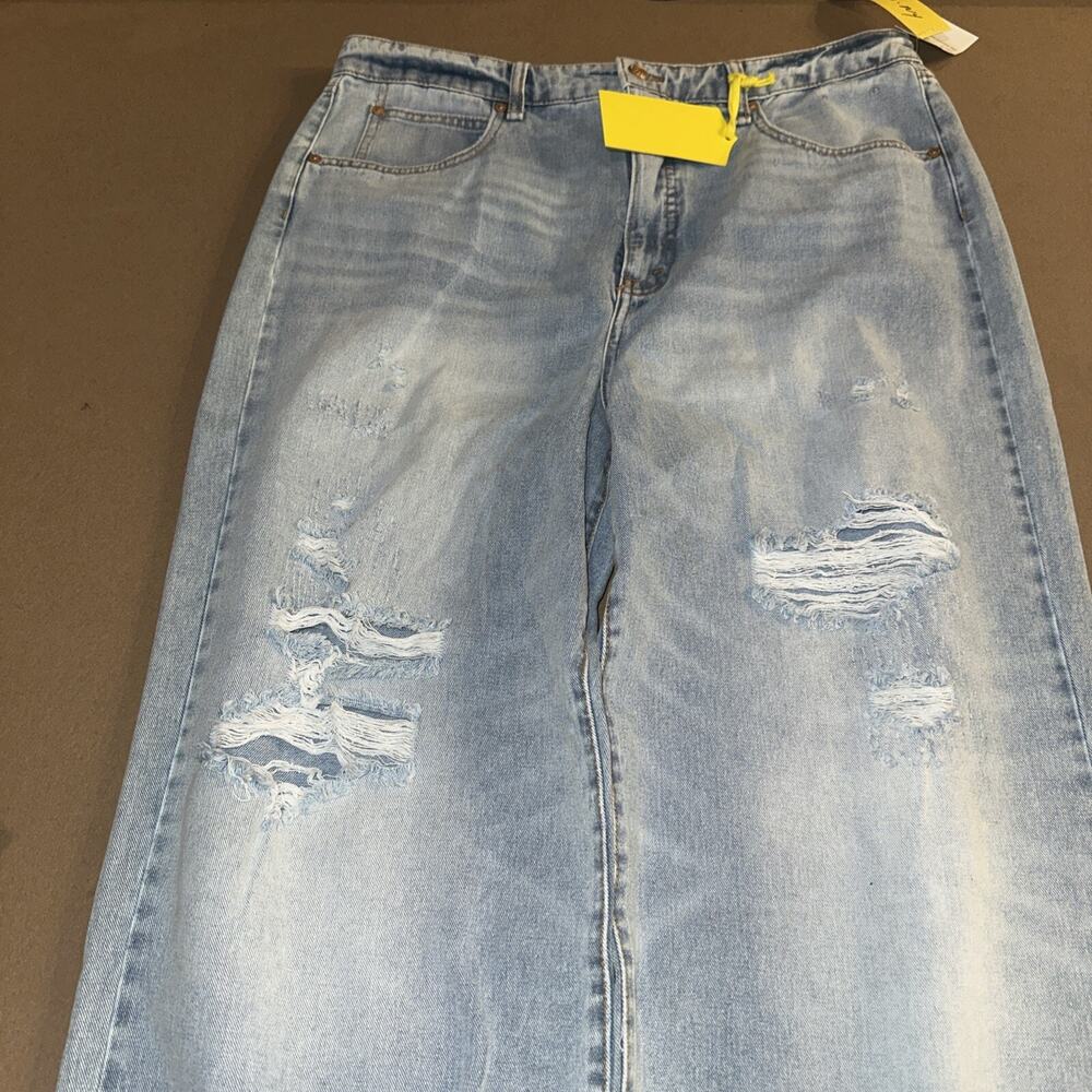Circus NY High Waist Slouchy Distressed Jeans in In The Stars Wash Size 32 New